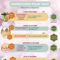 Programme Vacances Toussaint 2026